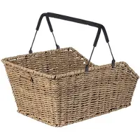 Basil Cento Rattan Look Multi Fietsmand - Achterop - Lichtbruin