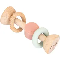 Trixie Houten Rollende Rammelaar - Mrs. Cat - Eerste speelgoed baby - Kraamcadeau - Voor Jongens & Meisjes