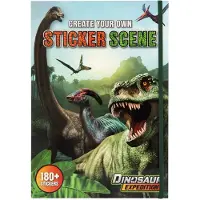Creative Craft Group dino stickerboek met 180 stickers en landschappen.