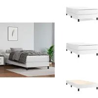 vidaXL Boxspring bed kunstleer wit 80x200 cm