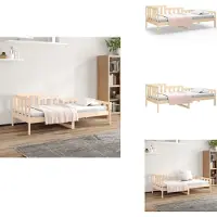 vidaXL Dagbed 90x200 cm, massief grenenhout - Bedden & bedframes