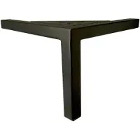 Furniture Legs Europe Stalen meubelpoot zwart hoek 18 bij 18 cm en hoogte 12 cm (2 x 2 cm)