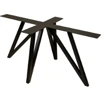 Furniture Legs Europe Stalen onderstel zwart vlinder 140 bij 78 cm en hoogte 72 cm (4 x 4 cm)