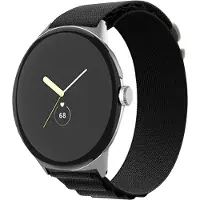 Strap-it Alpine nylon bandje - geschikt voor Google Pixel Watch 3 - 45mm (zwart)