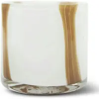 Jakobsdals Luci Kaarshouder 10 Cm Wit / Oranje - Kandelaars Glas White - N812476-26