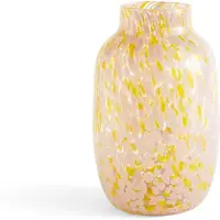 HAY Splash Round vaas L 30 cm Light pink-yellow