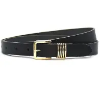 Take It Leren Riem 2.5 cm Zwart