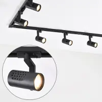 LumenXL Design 1-fase railsysteem van 3 meter met Fem spots - zwart