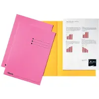 Esselte inlegmap karton met lijnbedrukking en 10 mm overslag roze A4 (100 stuks)
