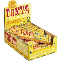Tony's Chocolonely Chocolade Sinterklaas Reepje Melk Pepernoot - Schoencadeautjes Sinterklaas - Fairtrade Belgische Chocola Schoencadeautjes - 20 stuks x 47 Gram