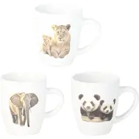 Excellent houseware Mokje jungle 220ml set a 3 stuks