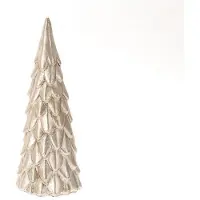 HBX natural living Beeld kerstboom Forest 9,5x8x23cm Zilver zilver Aardewerk