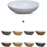 Luca Waskom sanitair bagno metallo 48x32x12 cm solid surface wit