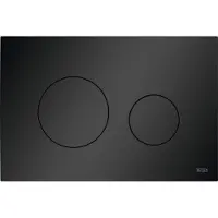 Tece Bedieningsplaat loop met duospoeltechniek kunststof mat zwart