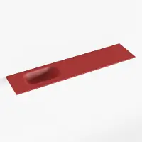 Mondiaz eden fire solid surface inleg wastafel voor toiletmeubel 100 cm. Positie wasbak links