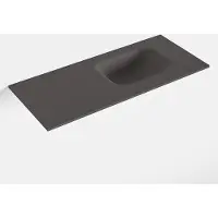 Mondiaz lex dark_grey solid surface inleg wastafel voor toiletmeubel 70 cm. Positie wasbak rechts