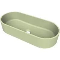 Arcqua case opbouw waskom ovaal 60x26 mat pastel groen