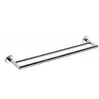 Sapho Dubbele Handdoekhouder X-Round Hangend 65.5x5.5 cm Chroom