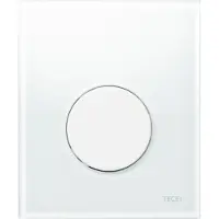 Tece Urinoir bedieningsplaat loop glas wit 10,4x12,4 cm