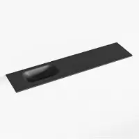 Mondiaz EDEN Urban solid surface inleg wastafel voor toiletmeubel 100cm. Positie wasbak links