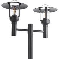 Beliani TIZU - Lantaarnpaal - Zwart - Aluminium/Glas