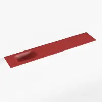Mondiaz eden fire solid surface inleg wastafel voor toiletmeubel 120 cm. Positie wasbak links