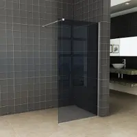 Boss & Wessing BWS Inloopdouche Pro Line Rookglas 80x200 8mm Nano Coating Chroom Profiel en Stang