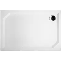 Sapho Douchebak gegoten marmer sara 110x75x3.5 cm rechthoek wit