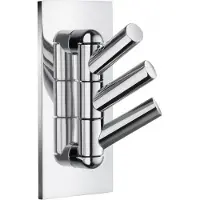 Smedbo Drievoudige Draaibaar Haak 3x4.5x9 cm Gepolijst Edelstaal Chroom