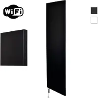 Sanicare Radiator denso met wifi 180x40 cm mat zwart met thermostaat wit linksonder