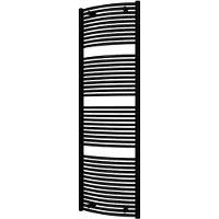 Boss & Wessing Designradiator bws odro gebogen met zijaansluiting 180,8x58,5 cm 1112 watt antraciet metallic