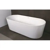 Luca Vrijstaand ligbad sanitair primo acryl 178x80x56 cm mat wit