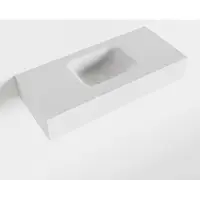 Mondiaz lex talc vrijhangende solid surface wastafel 70 cm. Positie wasbak midden