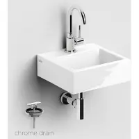 Clou Fonteinset flush 1 incl. Toebehoren 9x28 cm glanzend wit