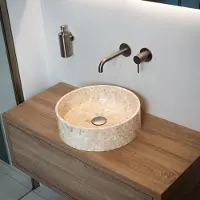 Loutro Waskom louise s rond 40x40x12 cm marmer sand