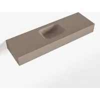 Mondiaz lex smoke vrijhangende solid surface wastafel 100 cm. Positie wasbak midden