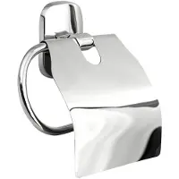 Aqualine Rumba toiletrolhouder met deksel, chroom