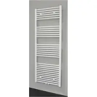 Sanicare Radiator Middenaansluiting Recht 1056 Watt Inclusief Ophanging 160x60 cm Mat Zwart