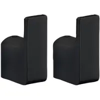 HEFE Handdoekhaak 2PCS Pirenei 2x5.3 cm Mat Zwart