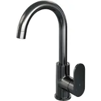 Brauer Edition Wastafelkraan Hoog - Hendel 3 - Geborsteld Gunmetal PVD - Zonder Waste - Messing - Kranen, Wastafelkranen, Opbouw Wastafelkranen