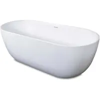 Luca Vrijstaand Ligbad Sanitair Primo Acryl 180x80x60 cm Mat Wit (inclusief afvoer en sifon)