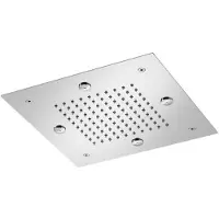 Hotbath Hoofddouche mate inbouw met mist rechthoekig 30x26 cm geborsteld nikkel