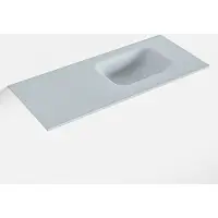 Mondiaz lex clay solid surface inleg wastafel voor toiletmeubel 70 cm. Positie wasbak rechts
