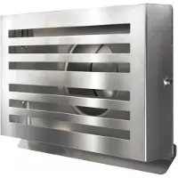 Weckx Overdruk Ventilatierooster Beta 15 cm Geborsteld RVS