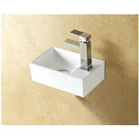 Sanilux Fontein new wonder 30x18,5x9,5 cm met afvoer en kraan keramiek wit