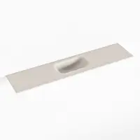 Mondiaz eden linen solid surface inleg wastafel voor toiletmeubel 100 cm. Positie wasbak midden