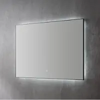 Sanilux Spiegel Decor Met Indirecte LED Verlichting 100x70 cm Mat Zwart