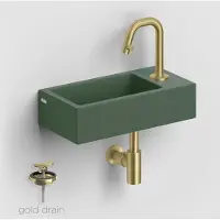 Clou Fonteinset flush 3 incl. Toebehoren 9x36 cm mat pijnboom groen