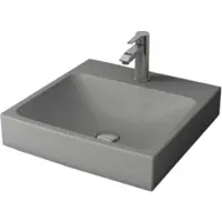 Boss & Wessing Wastafel bws bocchi scala arch 48,5x48 cm mat grijs met kraangat