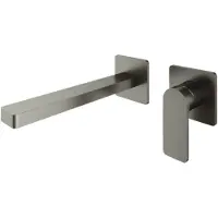 Hotbath Wastafelkraan Gal Inbouw Mengkraan 18 cm Geborsteld Nikkel PVD Excl. Inbouwdeel